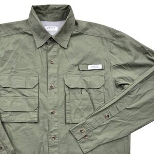 Gander Mountain Guide Series Long Sleeve Vented Fishing Shirt Green Mens Small